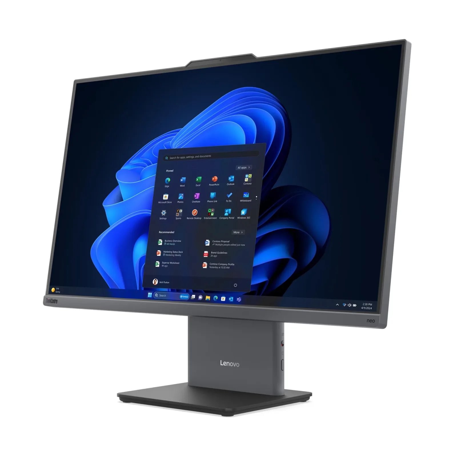 LENOVO 23.8" Aio Dokunmatik Core i7 13620H - 16GB DDR5 - 512 M2 NVME - Fdos / Neo 50A 12SCA0CNTR görsel 6