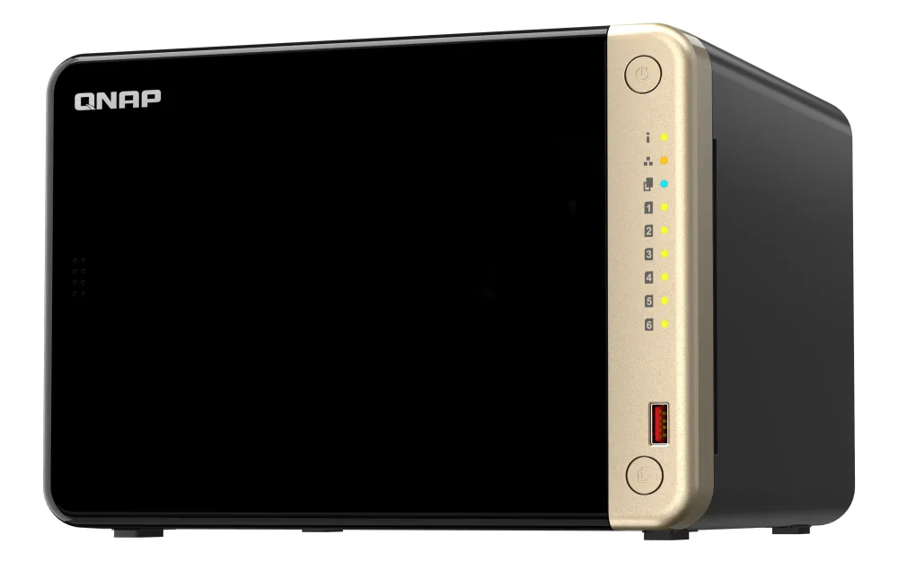 QNAP 6diskli ARM QC - 8GB RAM 2-2.5GbE Nas Server TS-664-8G Distribütör Garantili görsel 2