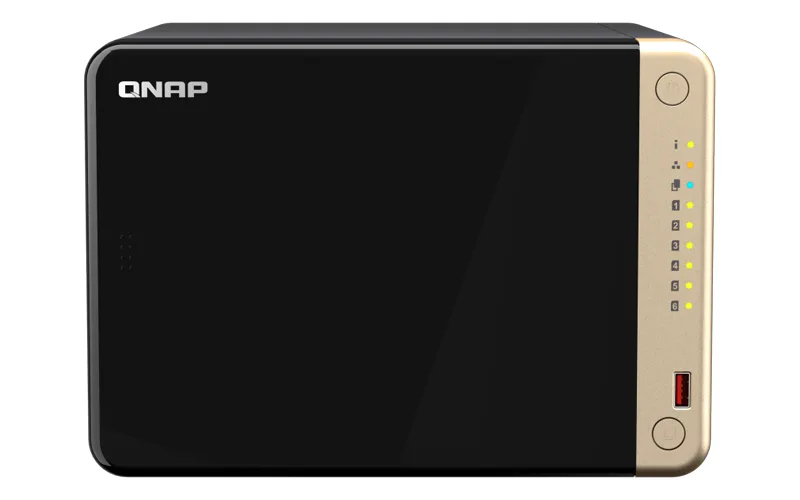 QNAP 6diskli ARM QC - 8GB RAM 2-2.5GbE Nas Server TS-664-8G Distribütör Garantili görsel 4