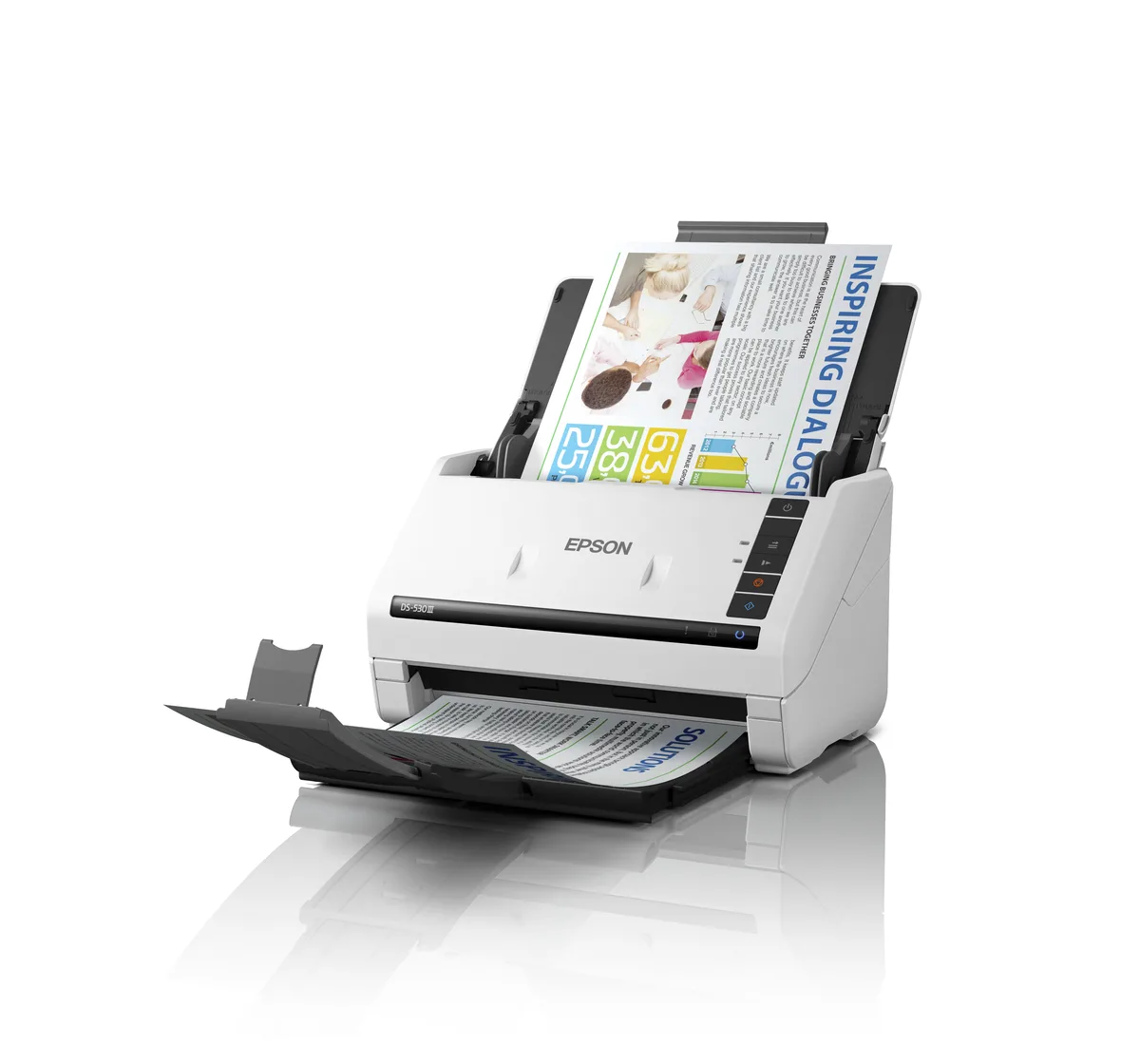 EPSON DS-530III A4 Workforce 40ppm 60sayfa kapasiteli Dublex Döküman Tarayıcı USB 2.0 görsel 9