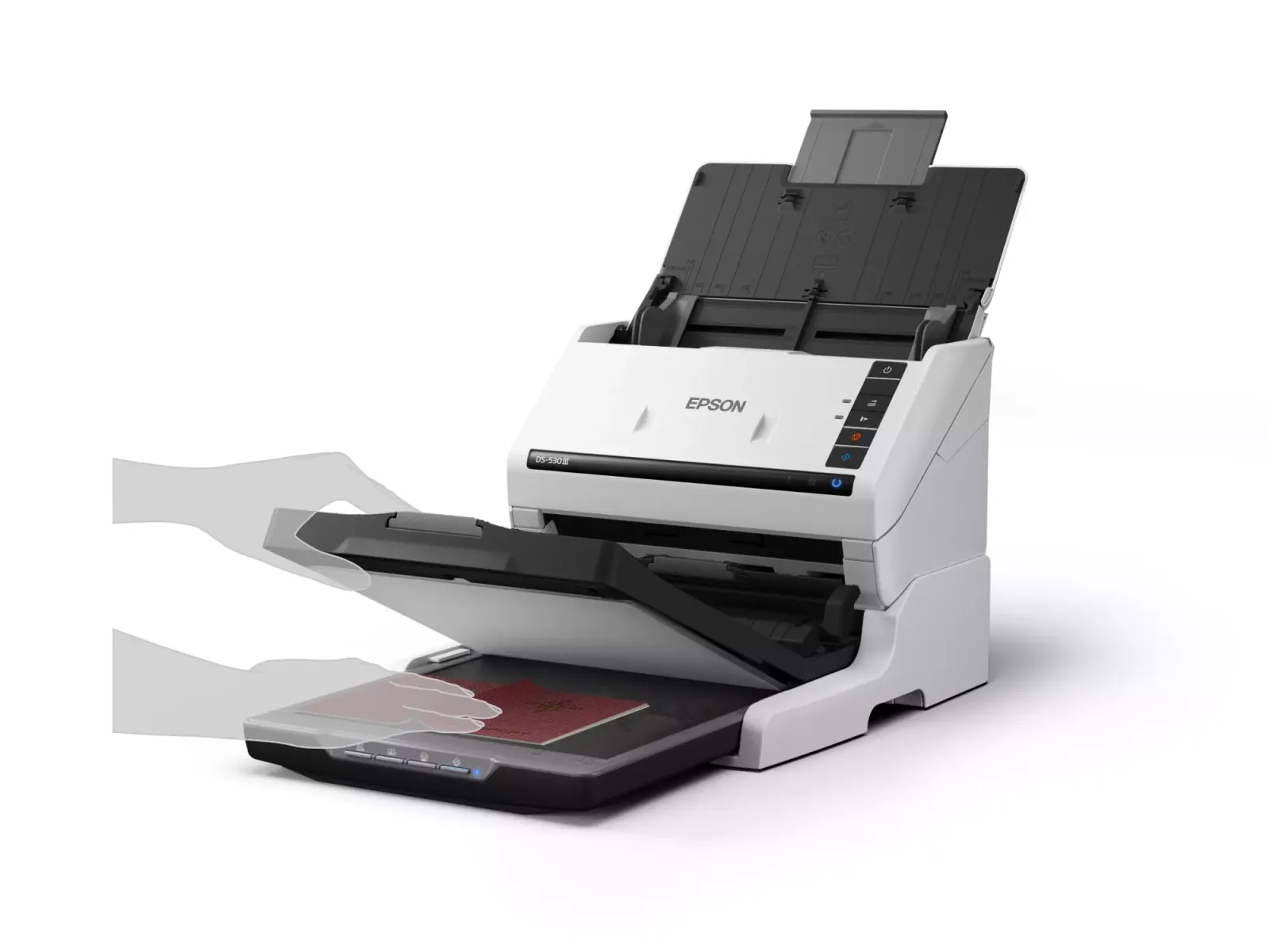 EPSON DS-530III A4 Workforce 40ppm 60sayfa kapasiteli Dublex Döküman Tarayıcı USB 2.0 görsel 8