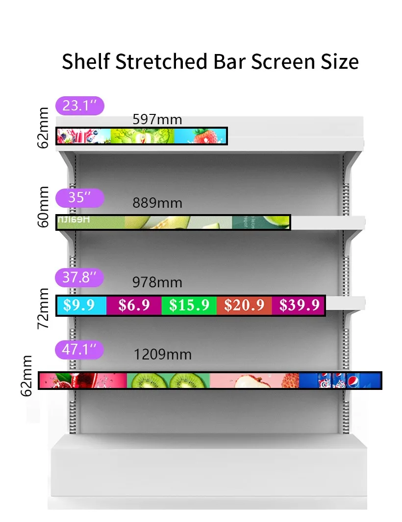 TIWOX 37" K-3700 1GB-8GB ANDROID 8 FHD Dıgıtal Raf Ekran görsel 5