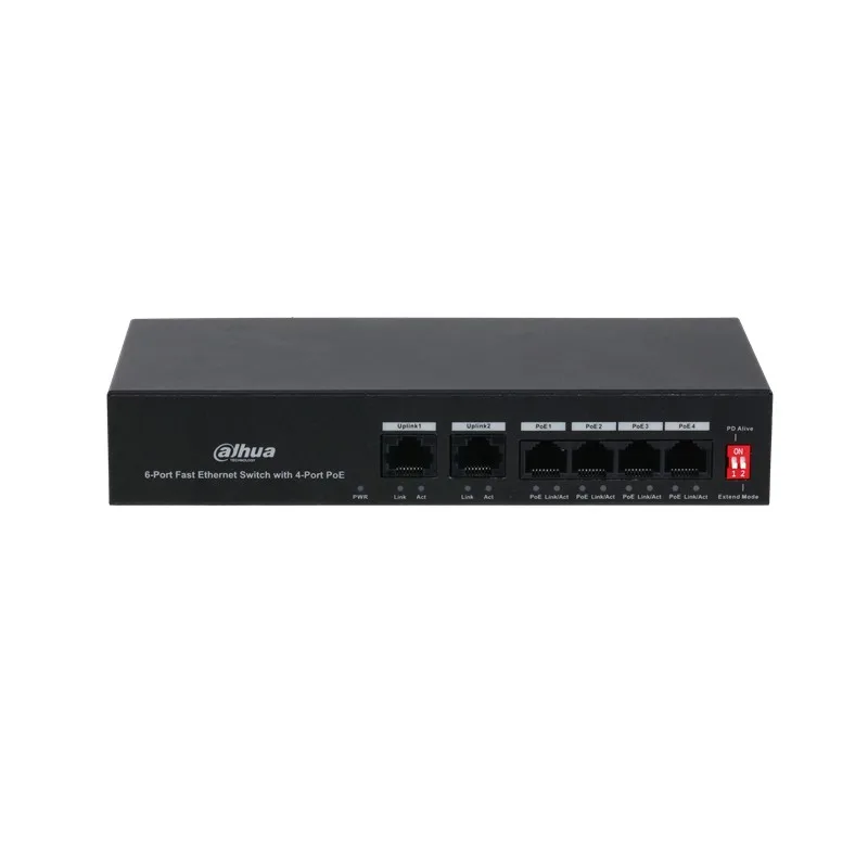 DAHUA 6port 36w PoE Yönetilemez Switch DH-S3006-4ET-36 görsel 3