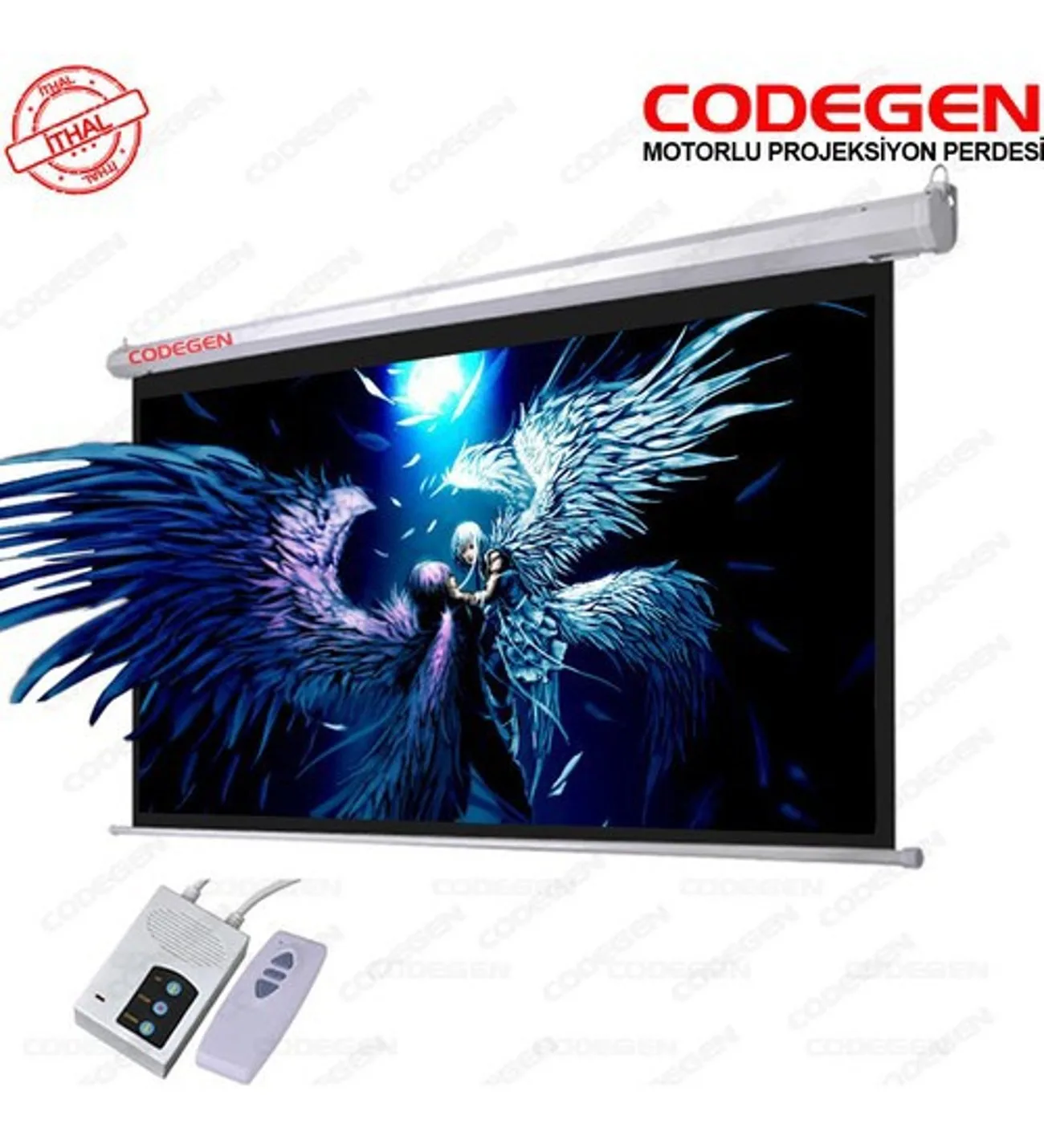 CODEGEN EX30 300x225 Motorlu Projeksiyon Perdesi görsel 2