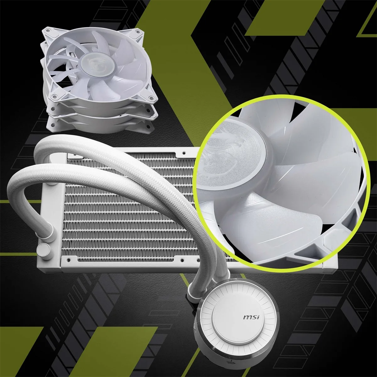 MSI 240mm MAG CORELIQUID E240 WHITE ARGB AM5-1851p Sıvı Soğutmalı İşlemci Fanı Beyaz görsel 5