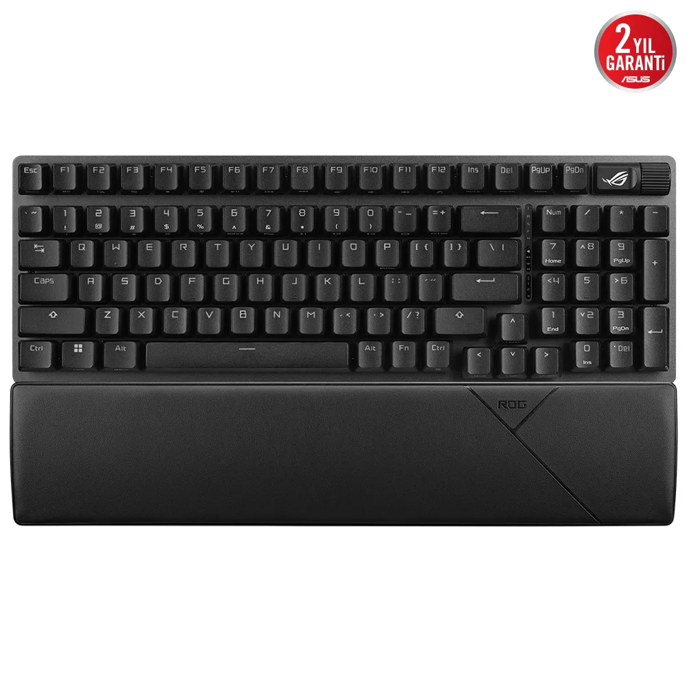 ASUS ROG Strix Scope II 96 Wireless NX Snow White - 96% RGB Mekanik Gaming Klavye - Tri-Mode 2.4GHz/BT/USB görsel 2