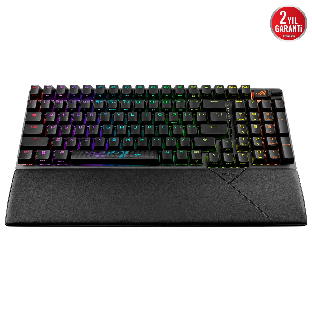 ASUS ROG Strix Scope II 96 Wireless NX Snow White - 96% RGB Mekanik Gaming Klavye - Tri-Mode 2.4GHz/BT/USB görsel 7