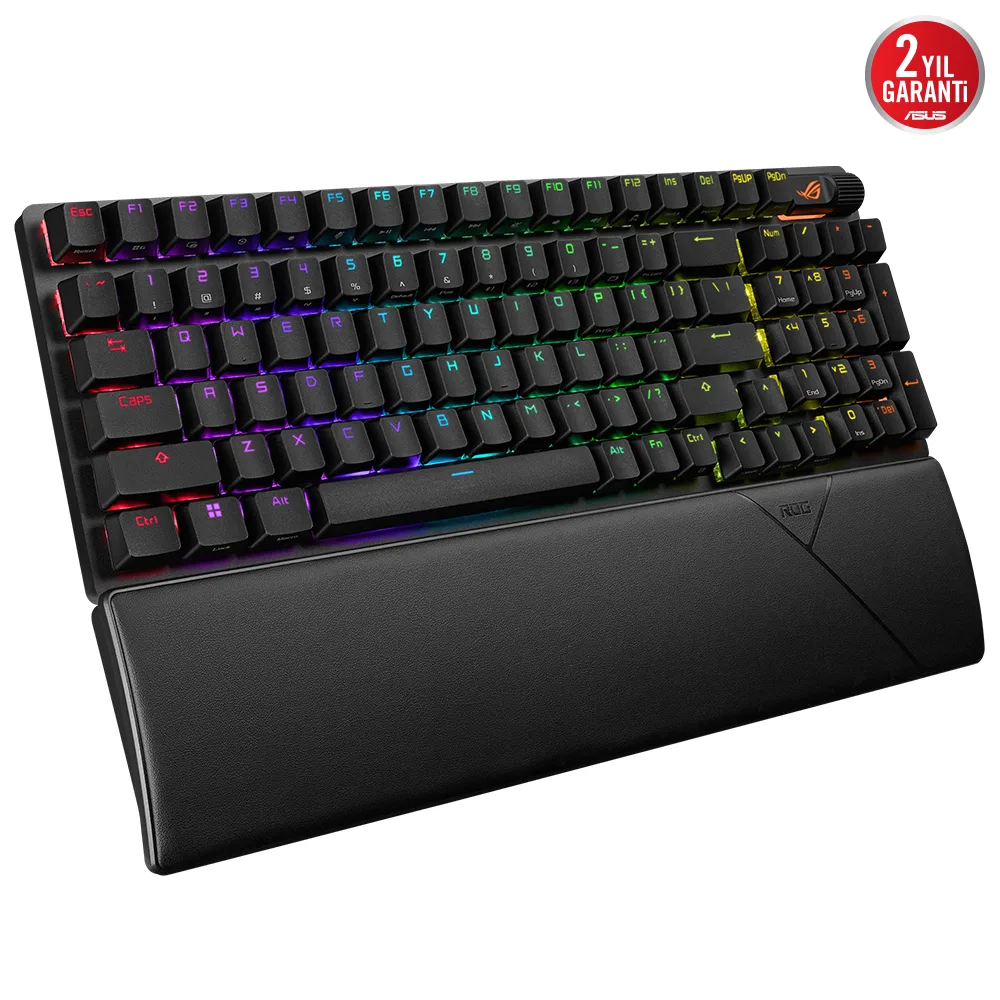 ASUS ROG Strix Scope II 96 Wireless NX Snow White - 96% RGB Mekanik Gaming Klavye - Tri-Mode 2.4GHz/BT/USB görsel 5