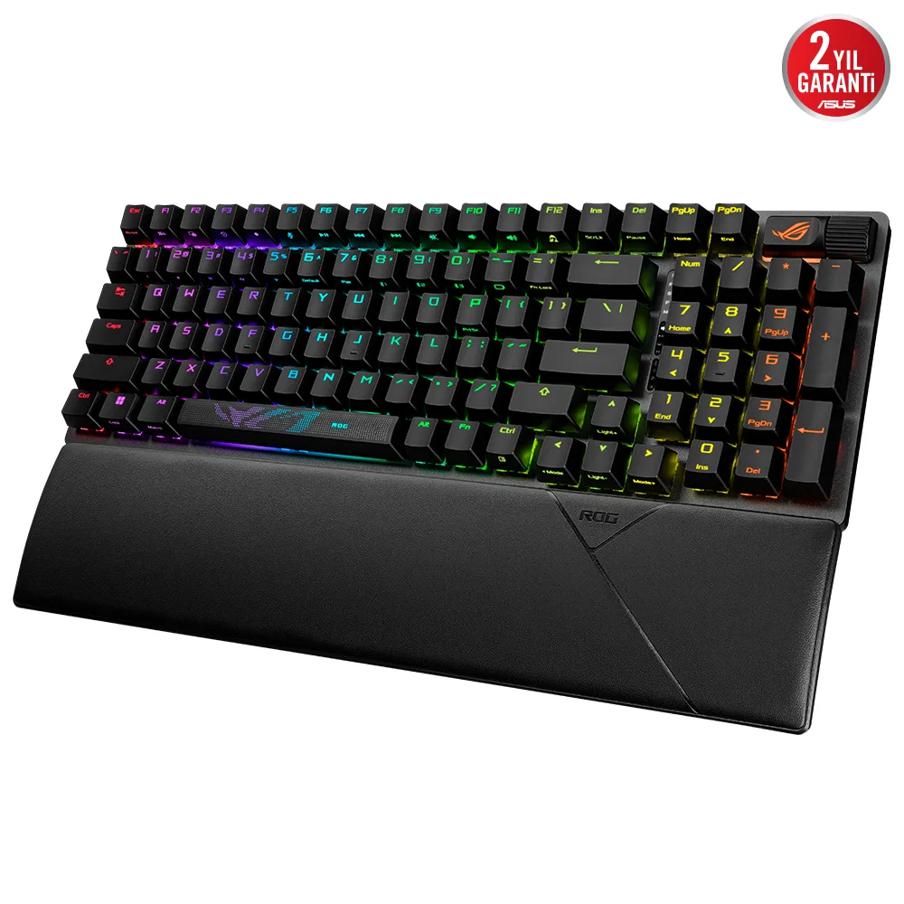 ASUS ROG Strix Scope II 96 Wireless NX Snow White - 96% RGB Mekanik Gaming Klavye - Tri-Mode 2.4GHz/BT/USB görsel 6