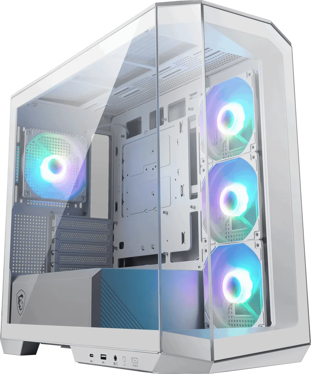 MSI MAG PANO M100R PZ WHITE Gaming Mid-Tower PC Kasası Beyaz görsel 8