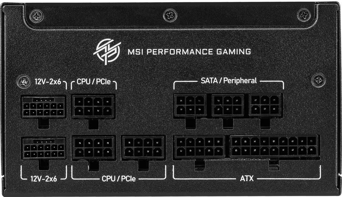 MSI 1250w 80+ Gold MPG A1250GS PCIE5 Tam Modüler Power Supply görsel 5