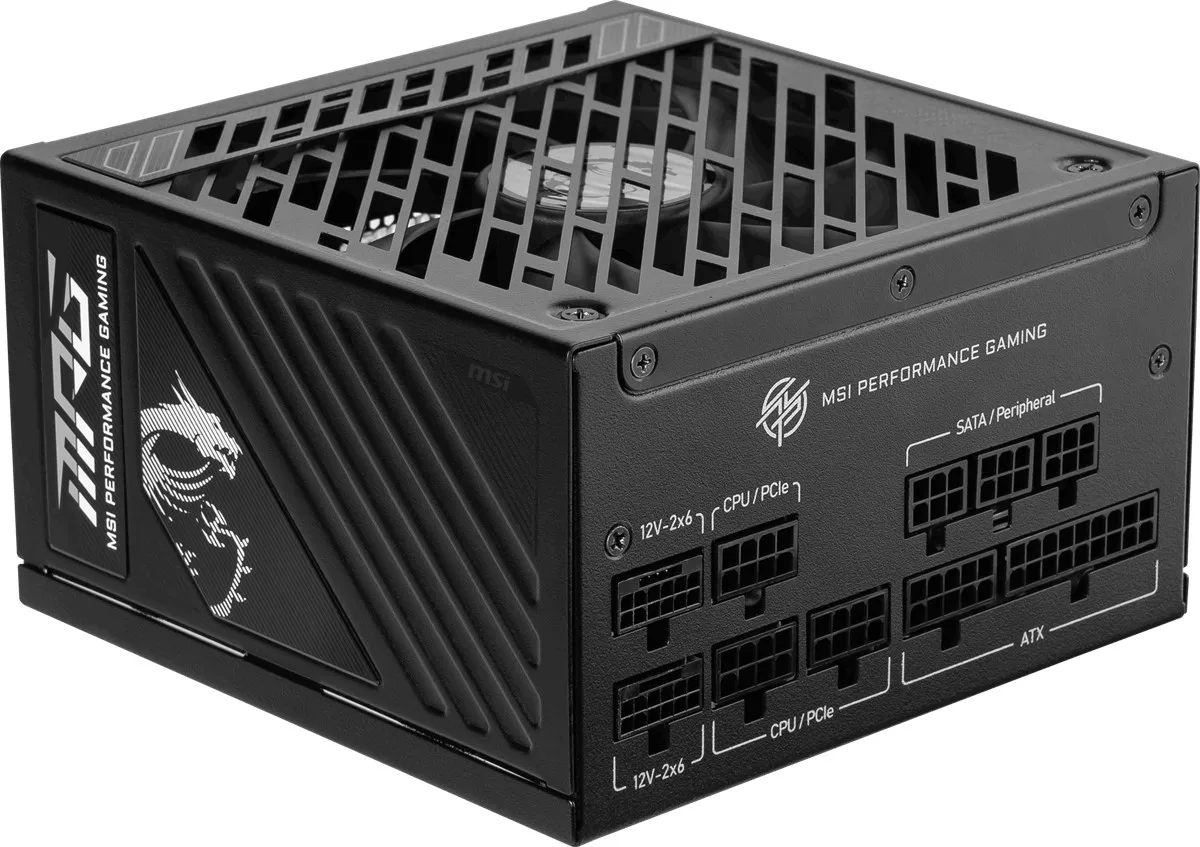 MSI 1250w 80+ Gold MPG A1250GS PCIE5 Tam Modüler Power Supply görsel 13