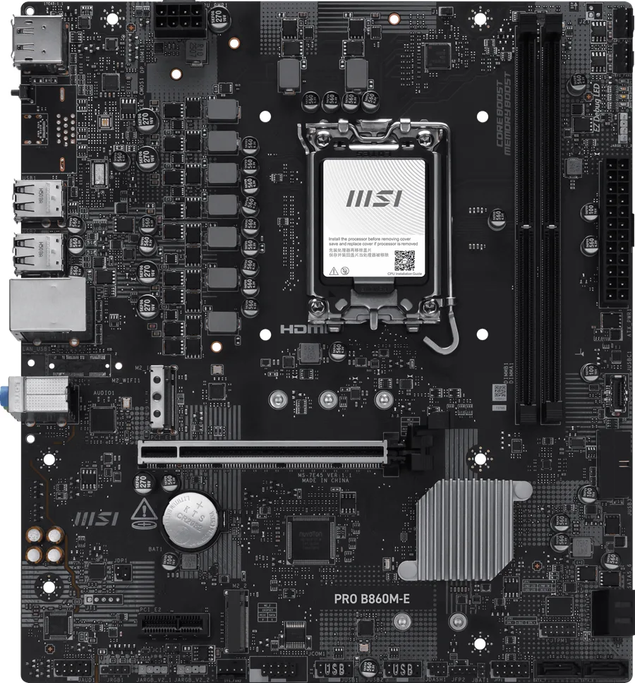 MSI Pro B860M-E DDR5 HDMI-DP PCIE 5.0 1851p Matx görsel 11