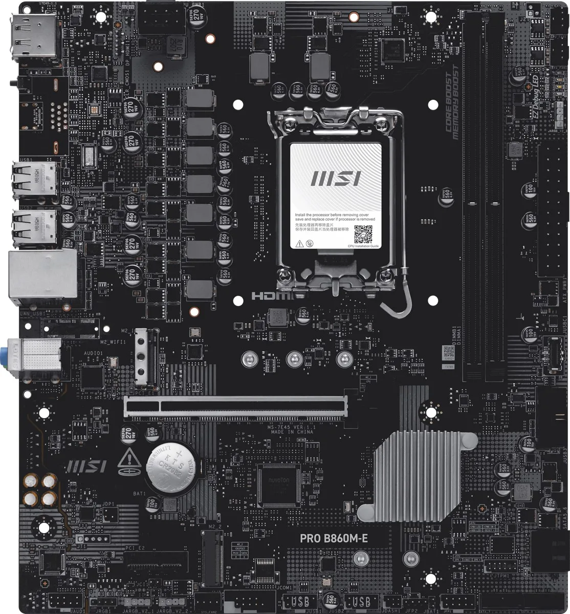 MSI Pro B860M-E DDR5 HDMI-DP PCIE 5.0 1851p Matx görsel 7