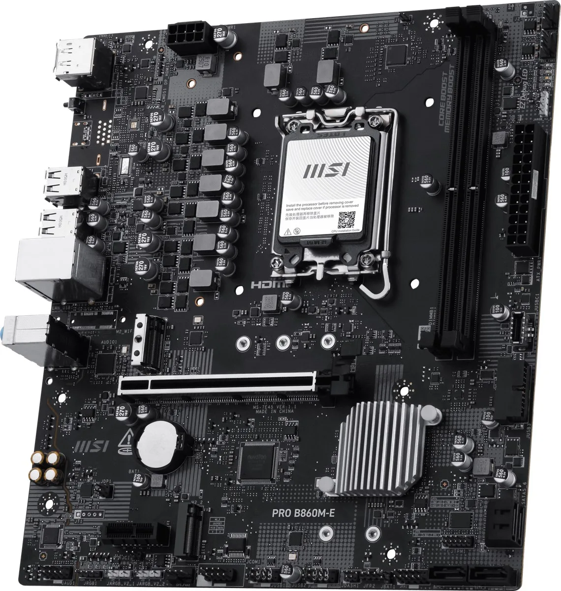 MSI Pro B860M-E DDR5 HDMI-DP PCIE 5.0 1851p Matx görsel 5