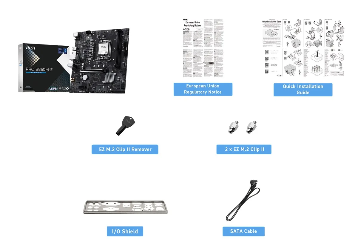MSI Pro B860M-E DDR5 HDMI-DP PCIE 5.0 1851p Matx görsel 3