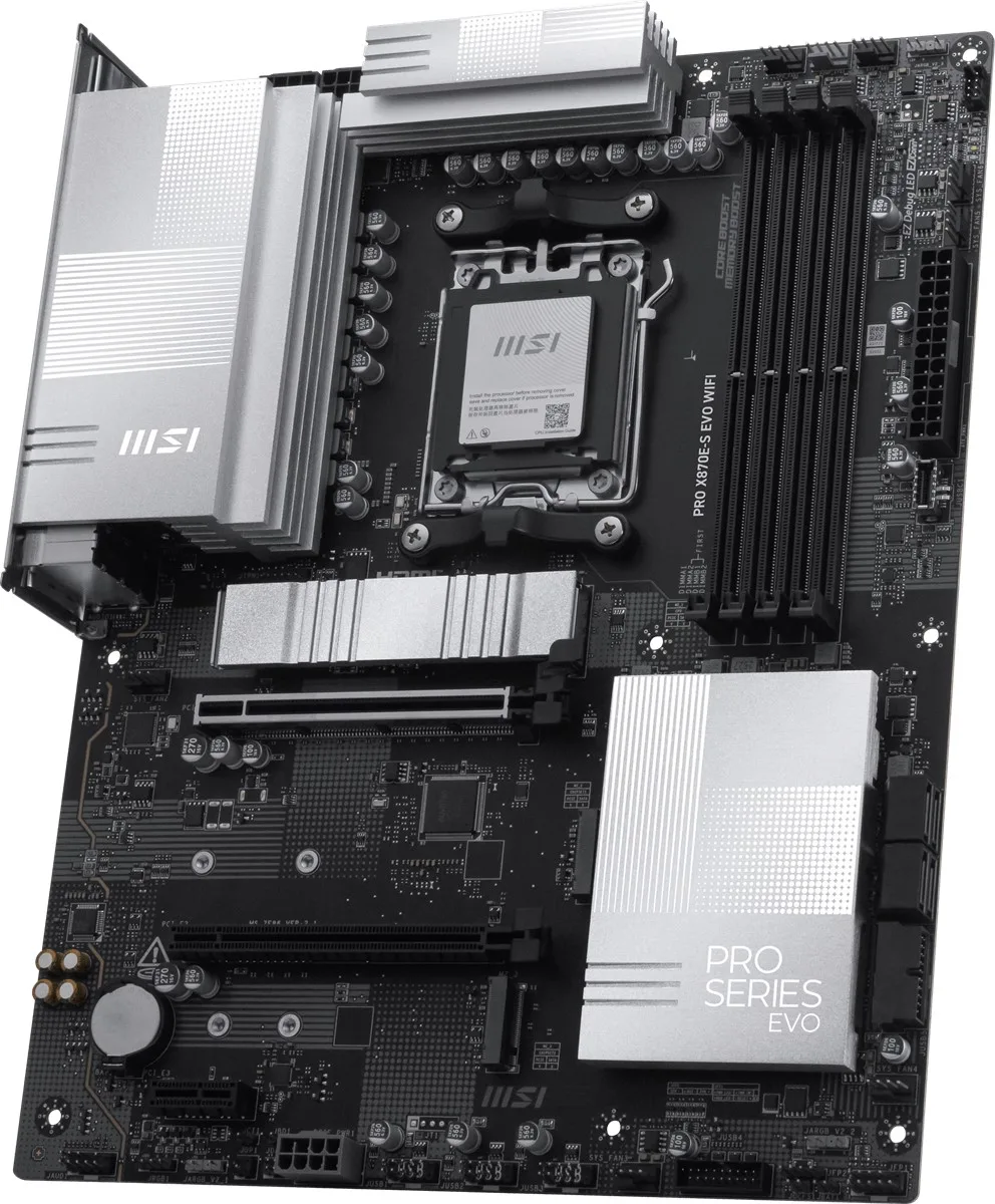 Msi Pro X870E-S Evo WIFI7 DDR5 HDMI-DP Typec PCIE 5.0 AM5 ATX görsel 4