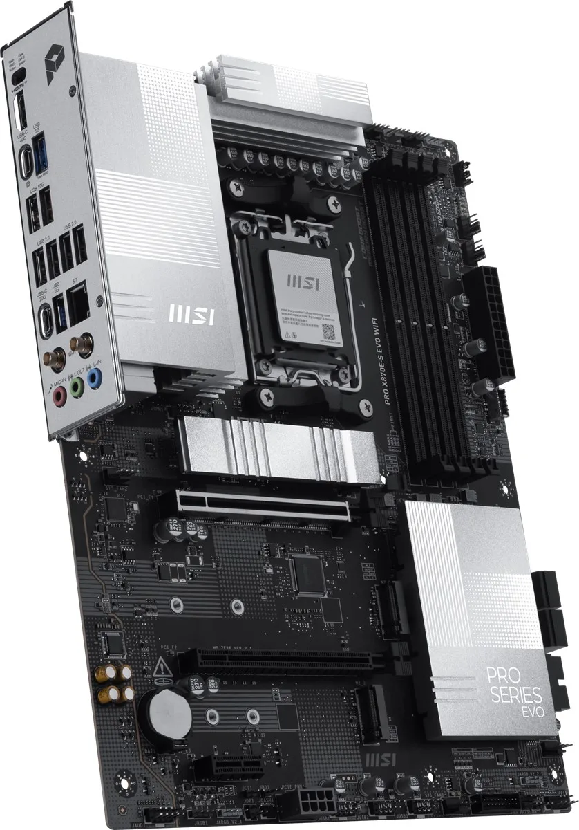 Msi Pro X870E-S Evo WIFI7 DDR5 HDMI-DP Typec PCIE 5.0 AM5 ATX görsel 3