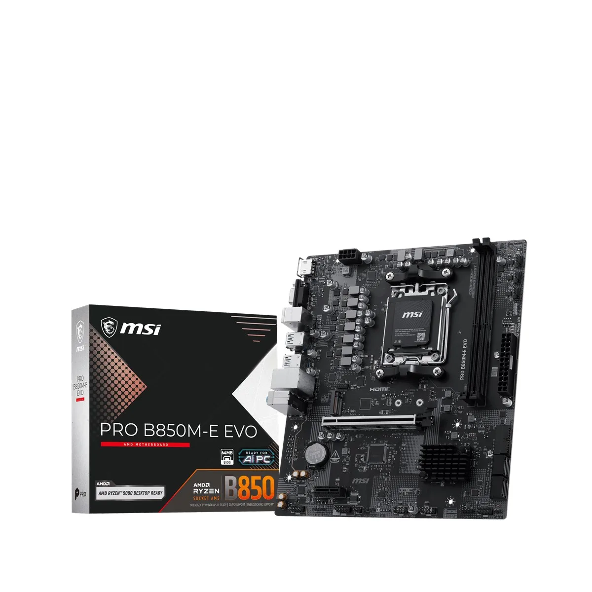 MSI Pro B850M-E Evo DDR5 HDMI-DP PCIE 5.0 AM5 Matx görsel 2