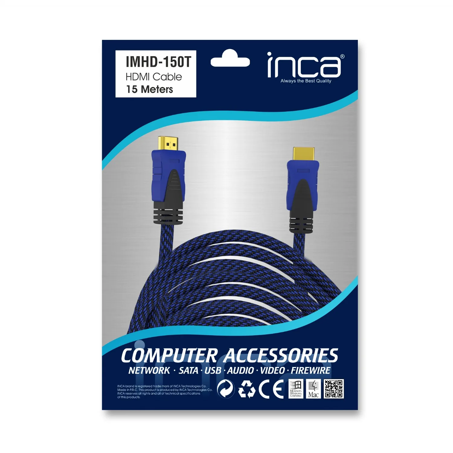 INCA 15metre IMHD-150T HDMI Görüntü Kablosu Gold 1.4v 4K görsel 2