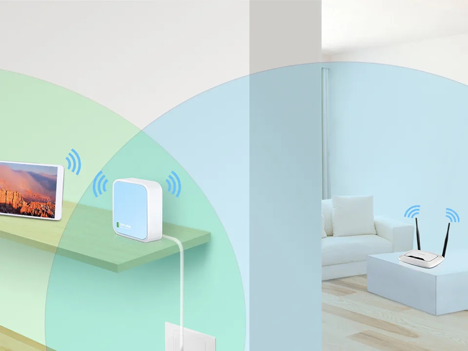 TP-LINK TL-WR802N N300 2.4GHZ Mesafe Genişletici EV Ofis Tipi Access Point Router görsel 5