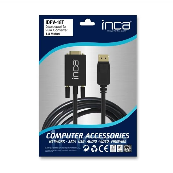 INCA 1.8metre IDPV-18T DP-VGA (E) Görüntü Kablosu görsel 5