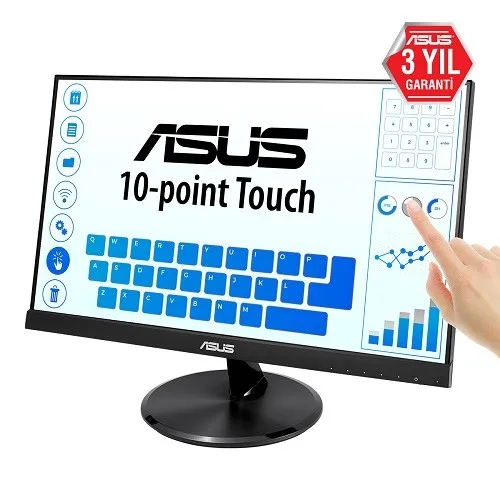 ASUS 21.5" IPS VT229H 5MS 60Hz HDMI Dokunmatik Monitör (1920 X 1080) görsel 3