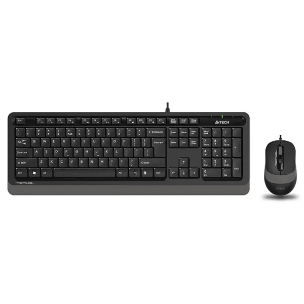 A4TECH F1010 Kablolu USB Q Trk Siyah/Gri Klavye - Mouse Set