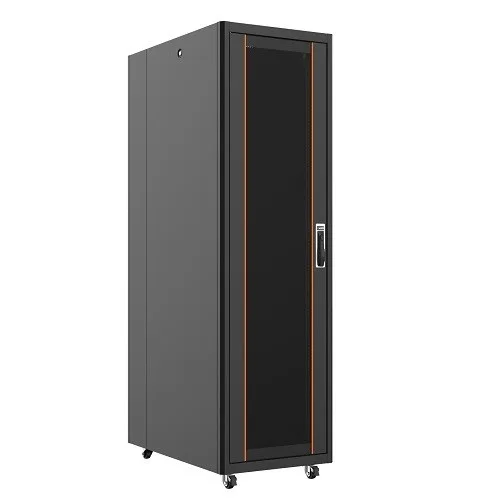 AGER 22U 600x1000mm Dikili Tip Siyah Kabinet Vega AG-VB22U6010S1 Cam Kapak