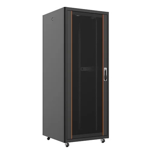 AGER 26U 800x800mm Dikili Tip Siyah Kabinet Vega AG-VB26U8080S1 Cam Kapak