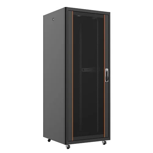 AGER 36U 800x800mm Dikili Tip Siyah Kabinet Vega AG-VB36U8080S1 Cam Kapak