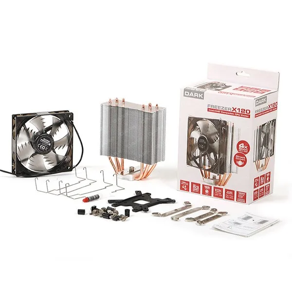 DARK 120mm Freezer X120 DKCCX120 LED Hava Soğutmalı AM5-1851p İşlemci Fanı görsel 7