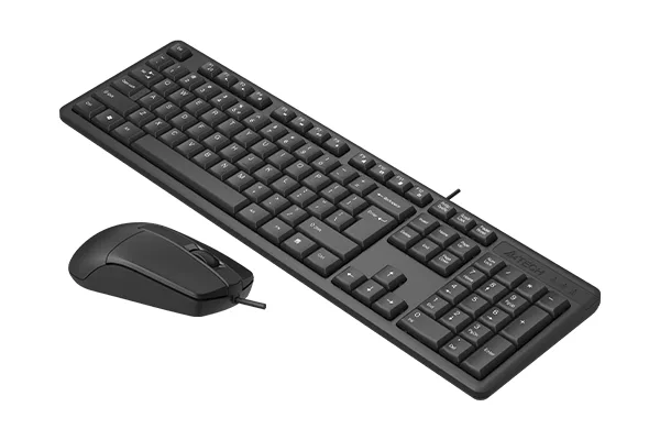 A4TECH KR-3330 Kablolu USB Q Trk Siyah Klavye - Mouse Set