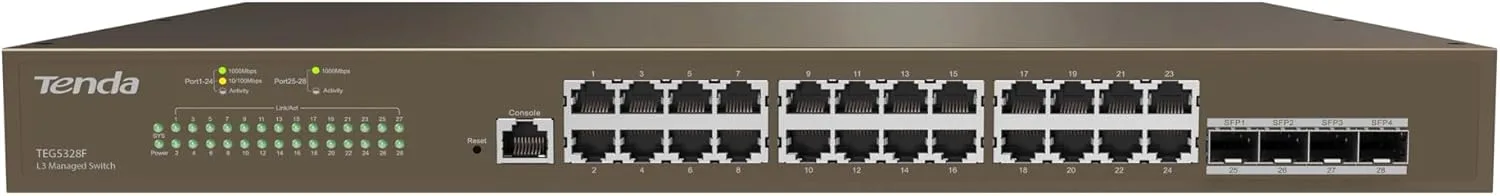TENDA 24port 4-SFP Gigabit Yönetilebilir Switch TEG5328F