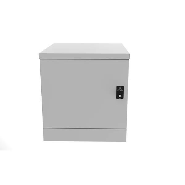 AGER 9U 600x600mm IP66 Dış Ortam Duvar Tipi Kabinet AG-OB09U6060B2-D-A-M1 Basic görsel 5
