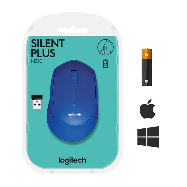 LOGITECH M330 Kablosuz Sessiz Mavi Mouse (910-004910) görsel 7