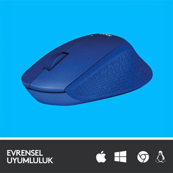 LOGITECH M330 Kablosuz Sessiz Mavi Mouse (910-004910) görsel 4