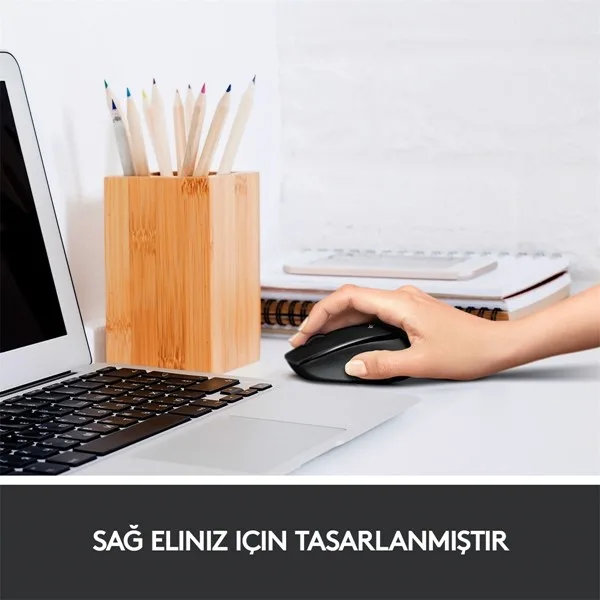 LOGITECH M330 Kablosuz Sessiz Mavi Mouse (910-004910) görsel 3