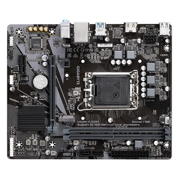 GIGABYTE H610M-K DDR4 HDMI PCIe 16X v4.0 1700p Matx görsel 2