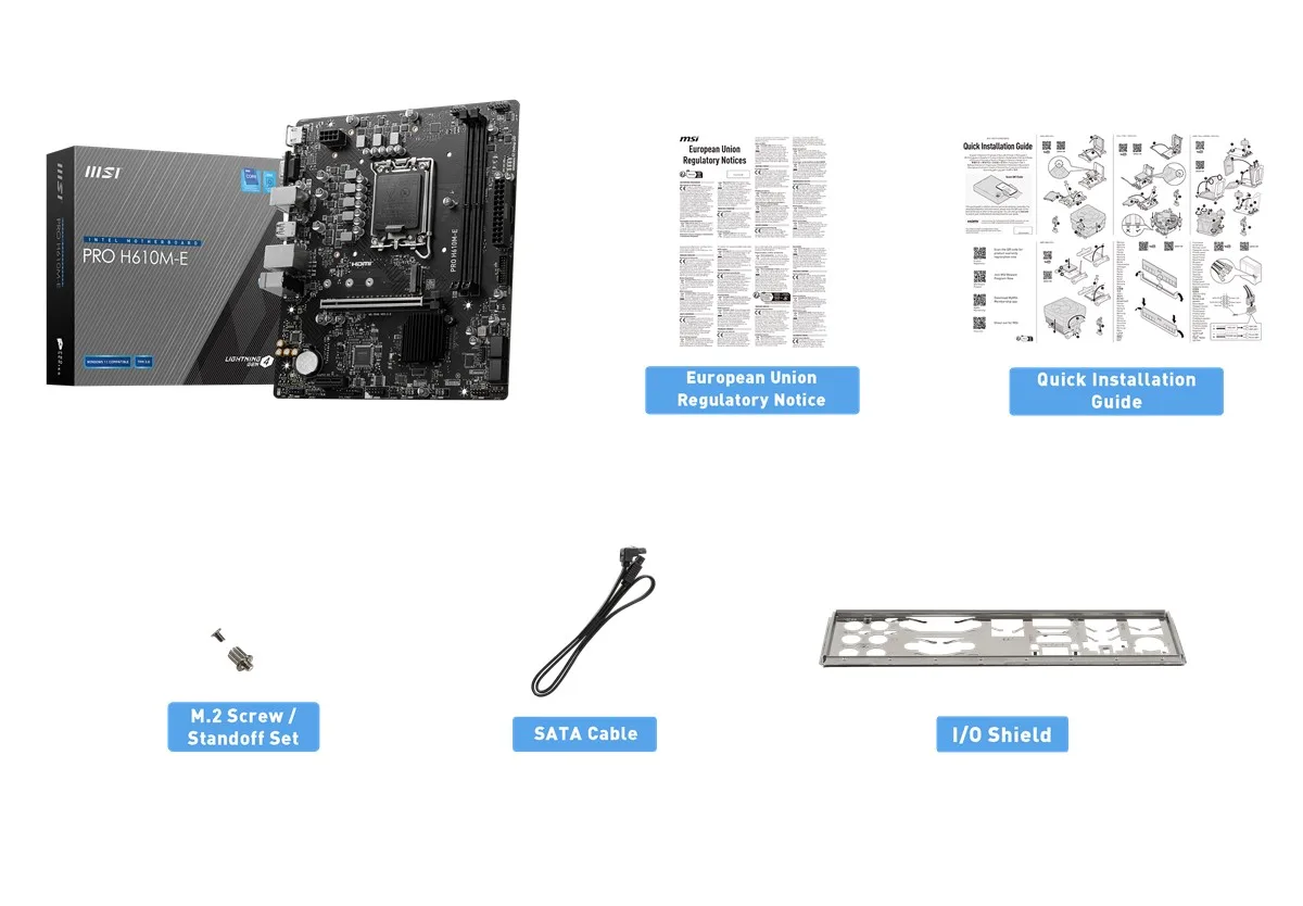 MSI Pro H610M-E DDR5 M2 PCIe NVME HDMI PCIe 16X v4.0 1700p Matx görsel 6