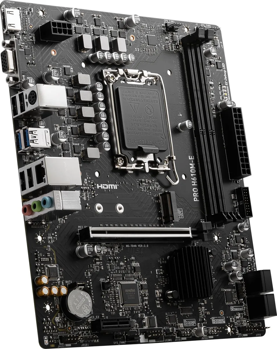 MSI Pro H610M-E DDR5 M2 PCIe NVME HDMI PCIe 16X v4.0 1700p Matx görsel 2
