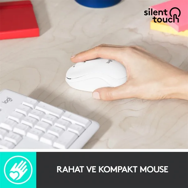 LOGITECH MK295 Kablosuz Q Trk Beyaz Klavye - Mouse Set (920-010089) görsel 4