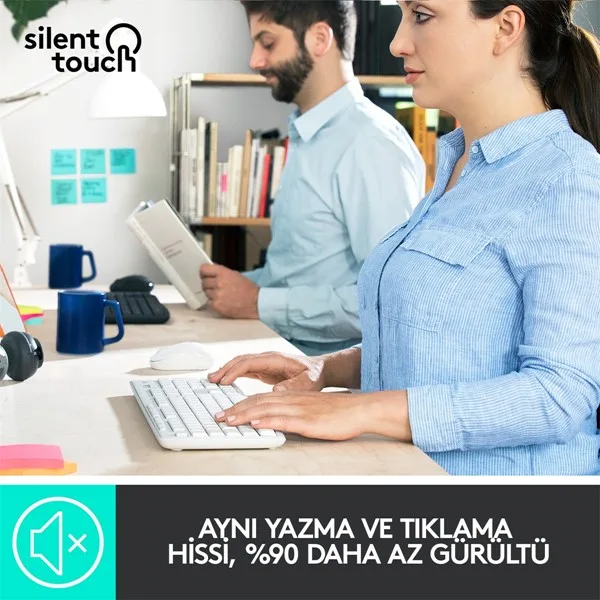 LOGITECH MK295 Kablosuz Q Trk Beyaz Klavye - Mouse Set (920-010089) görsel 6