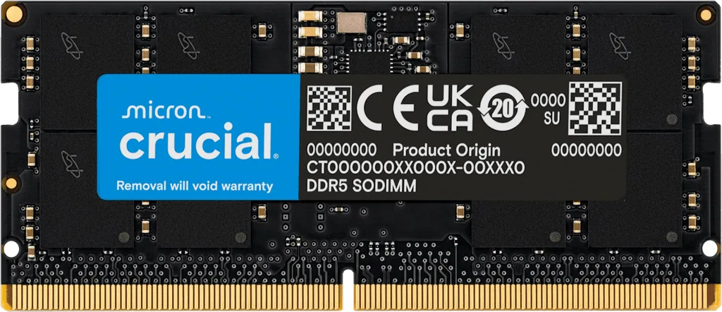 CRUCIAL 16GB DDR5 4800MHZ NOTEBOOK RAM VALUE CT16G48C40S5