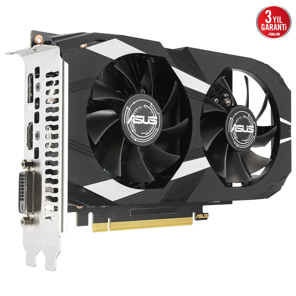 ASUS RTX3050 6GB DUAL RTX3050-O6G GDDR6 96bit HDMI DVI DP PCIe 16X v4.0 görsel 5