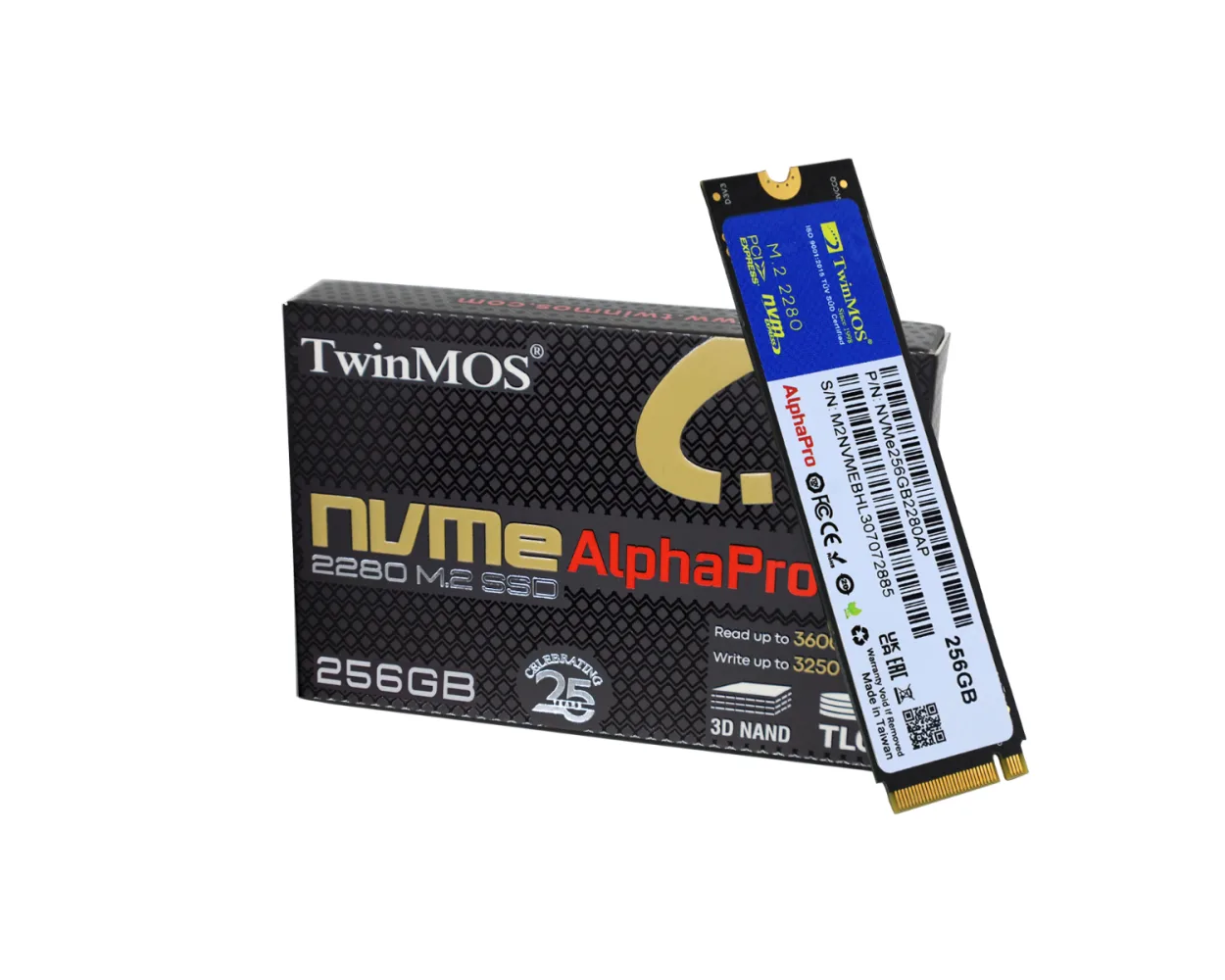 TWINMOS 256GB NVMe256GB2280AP 3600- 3250MB/s M2 NVME GEN3 Disk