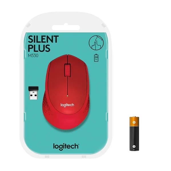 LOGITECH M330 Kablosuz Sessiz Kırmızı Mouse (910-004911) görsel 7