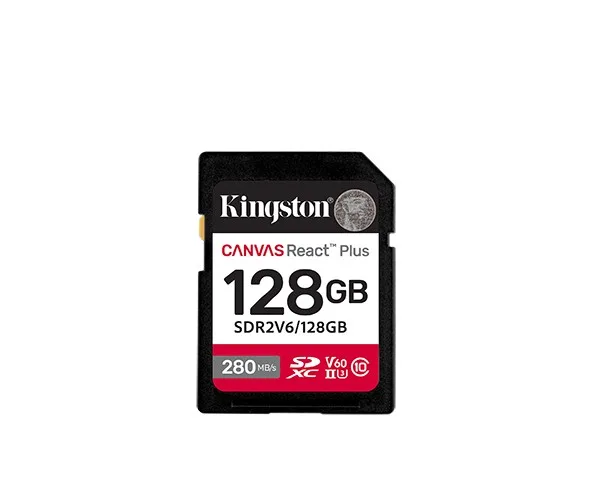 KINGSTON 128GB SDXC SD Kart React+ SDR2V6/128GB