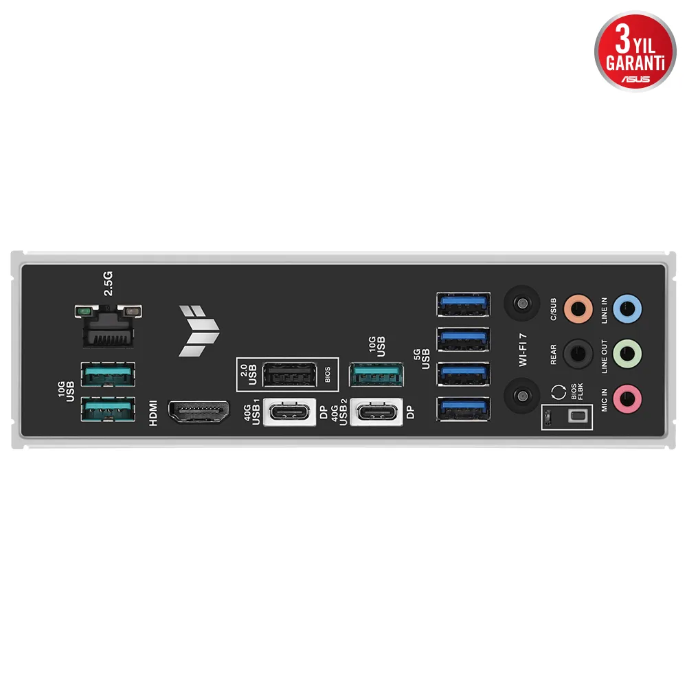 ASUS TUF GAMING X870-PLUS WIFI-7 DDR5 HDMI DP PCIE 5.0 AM5 ATX görsel 8