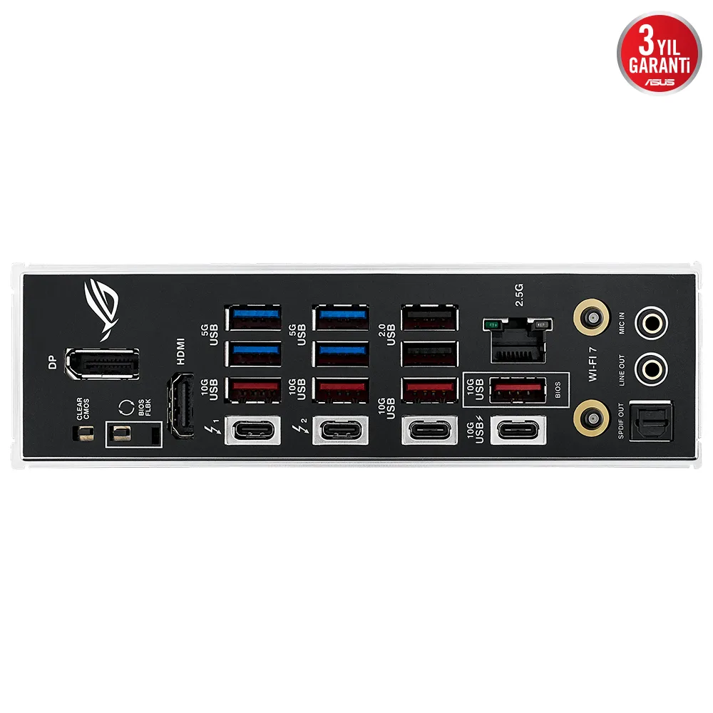 ASUS ROG STRIX Z890-F GAMING WIFI-7 DDR5 THUNDERBOLT-HDMI DP PCIE 5.0 1851p ATX görsel 5